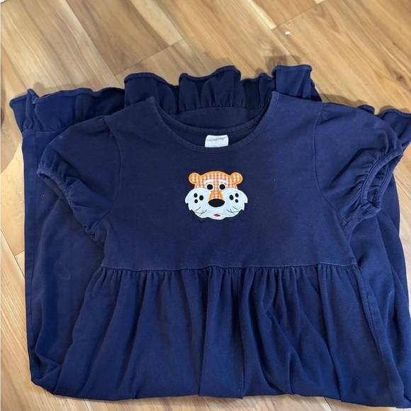 Auburn University Other - Navy Blue Ruffled Dress with Tiger Embroidered Auburn University